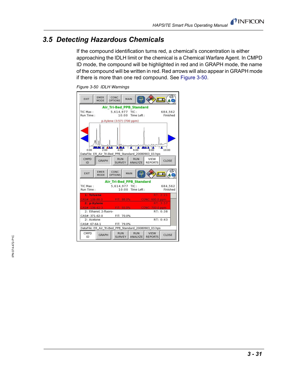 5 detecting hazardous chemicals | INFICON HAPSITE Smart Plus Chemical Identification System User Manual | Page 125 / 586