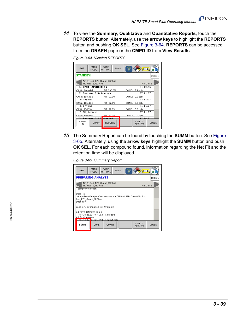 INFICON HAPSITE Smart Plus Chemical Identification System User Manual | Page 133 / 586