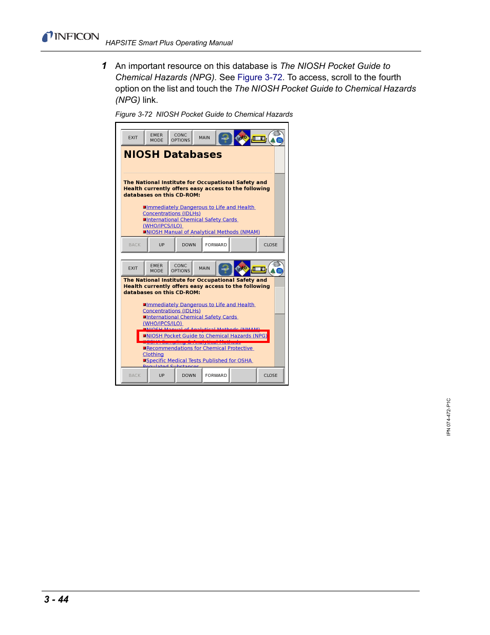 INFICON HAPSITE Smart Plus Chemical Identification System User Manual | Page 138 / 586