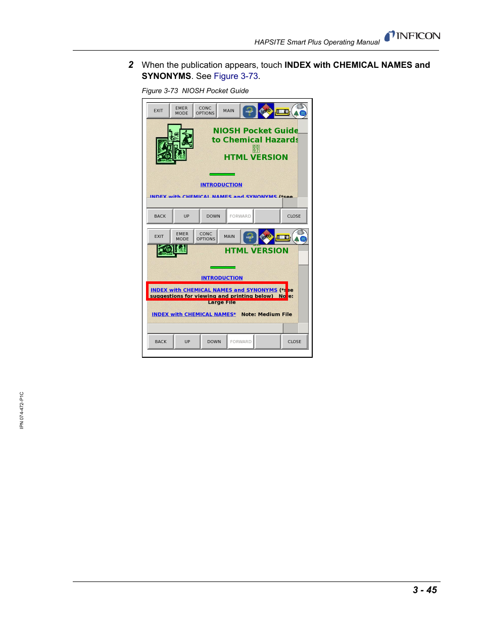 INFICON HAPSITE Smart Plus Chemical Identification System User Manual | Page 139 / 586