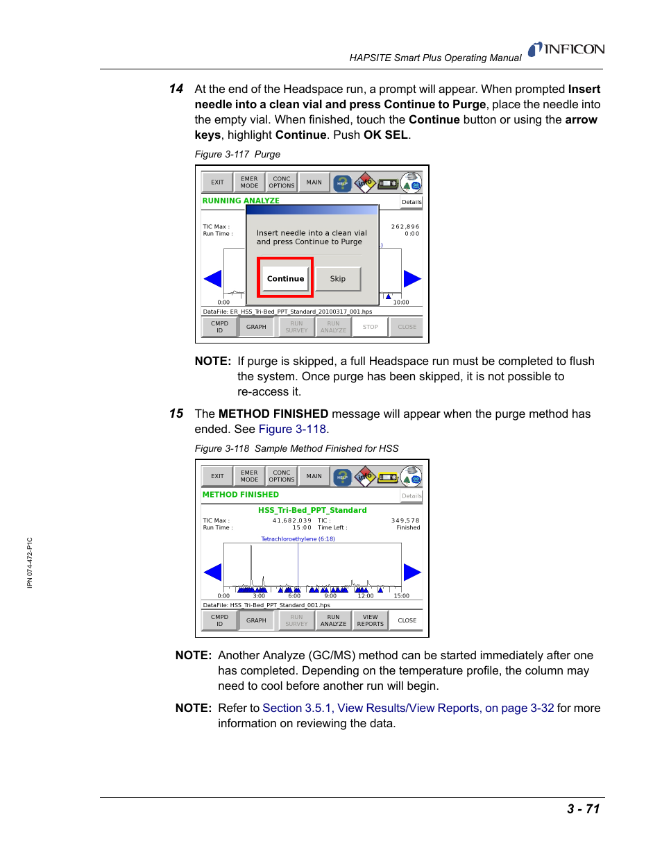 INFICON HAPSITE Smart Plus Chemical Identification System User Manual | Page 165 / 586