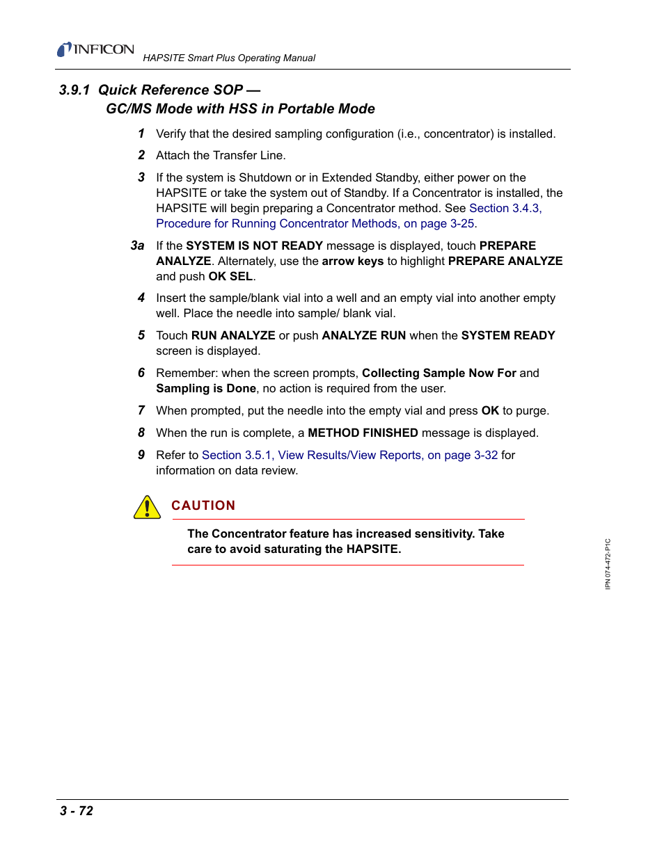 INFICON HAPSITE Smart Plus Chemical Identification System User Manual | Page 166 / 586