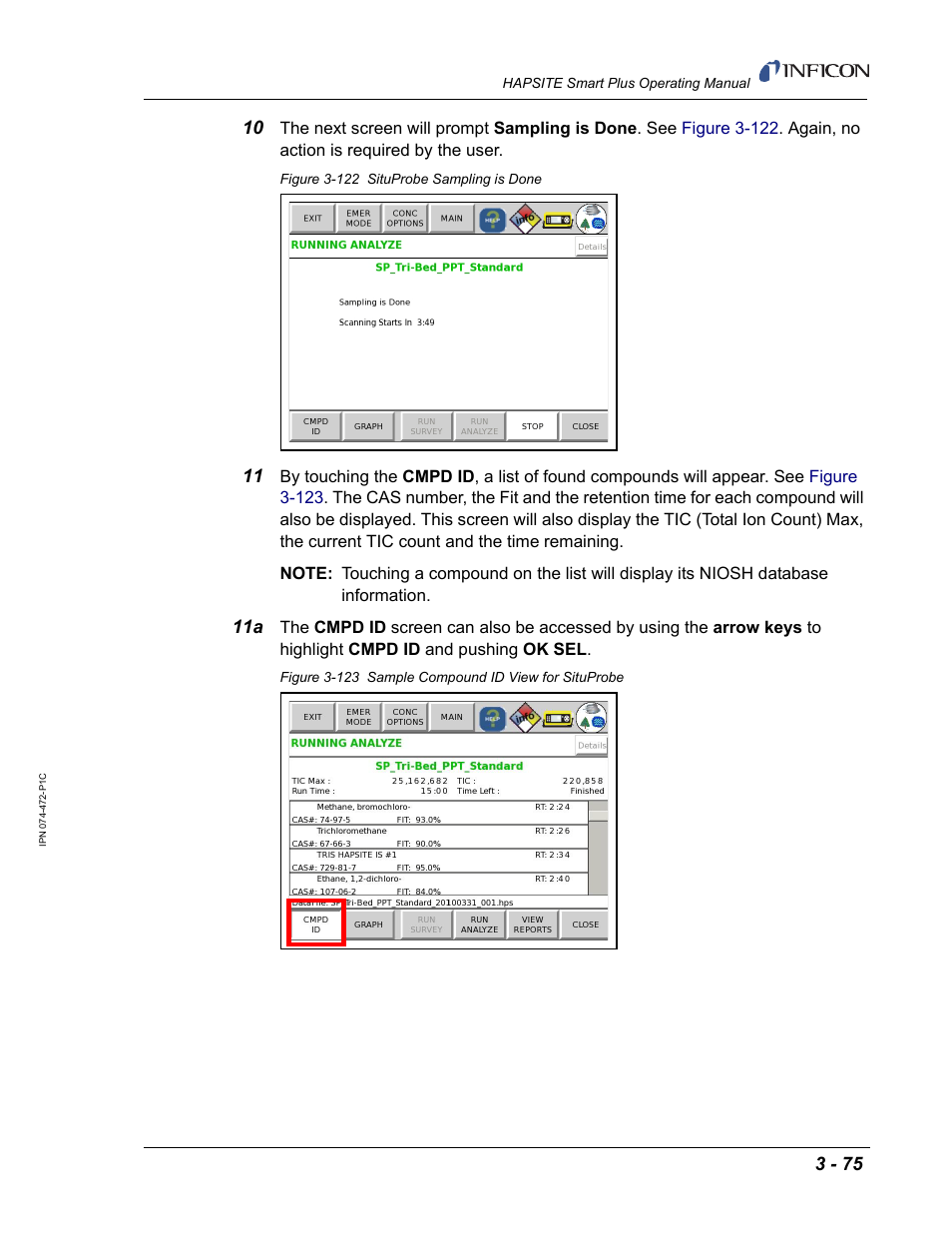 INFICON HAPSITE Smart Plus Chemical Identification System User Manual | Page 169 / 586