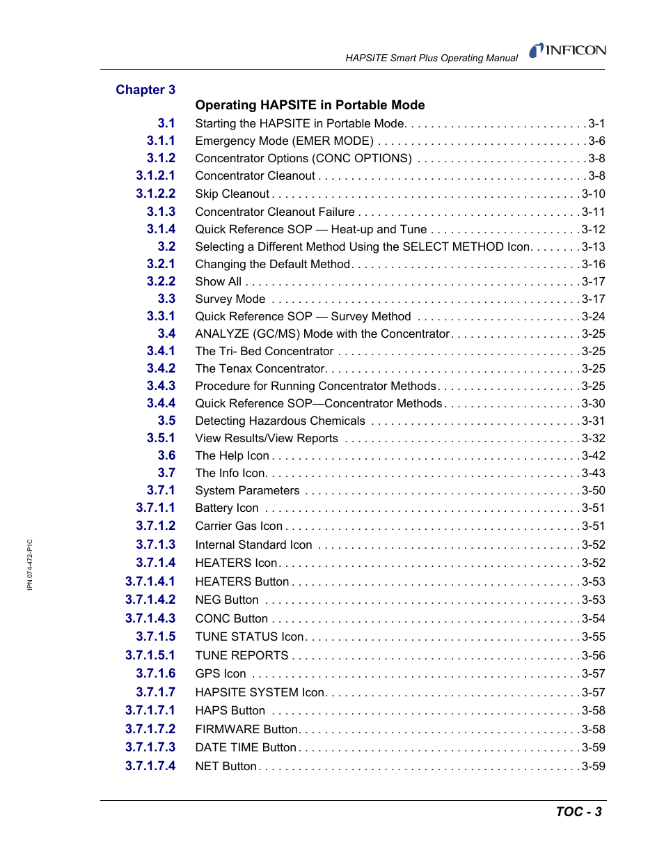 INFICON HAPSITE Smart Plus Chemical Identification System User Manual | Page 17 / 586