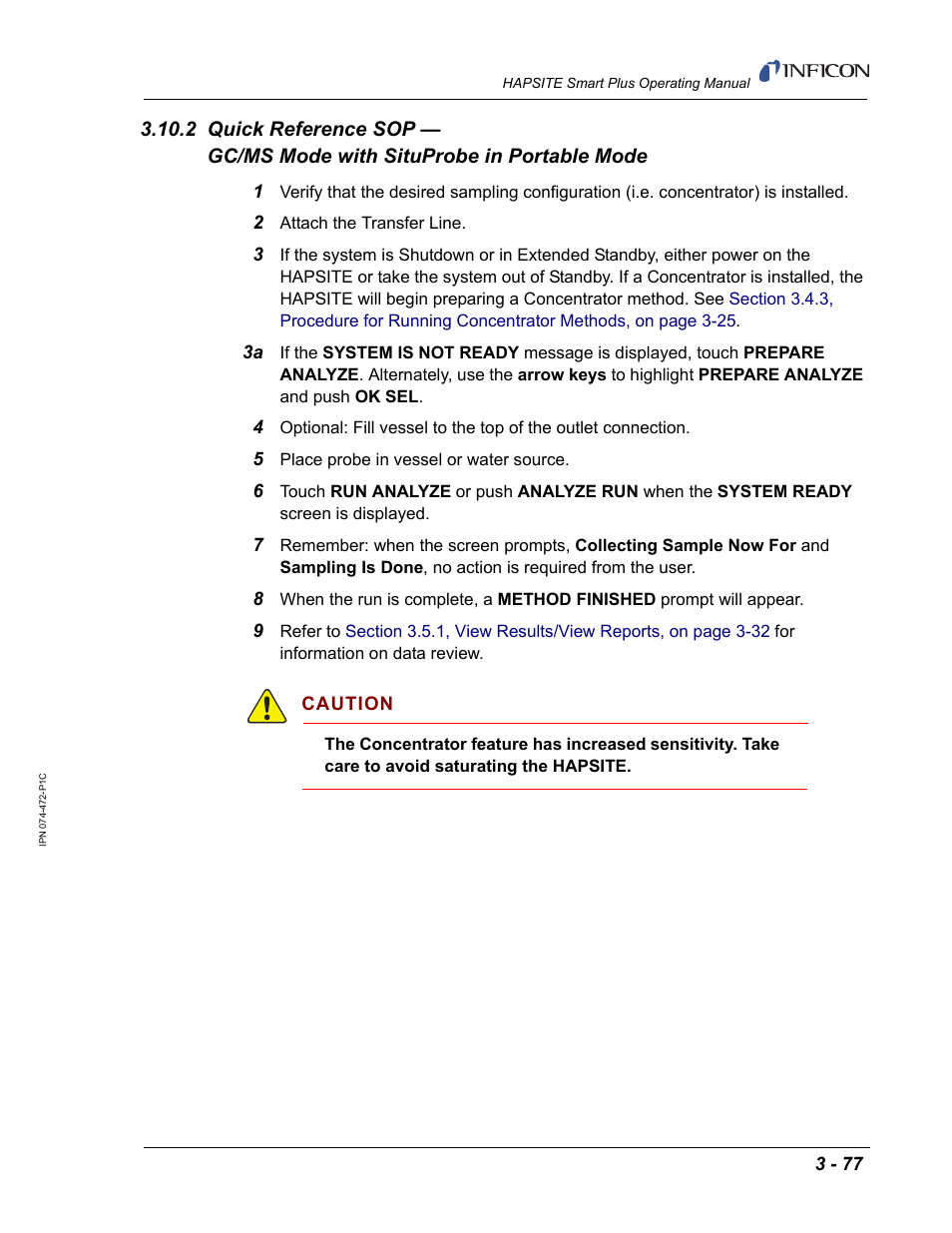 INFICON HAPSITE Smart Plus Chemical Identification System User Manual | Page 171 / 586