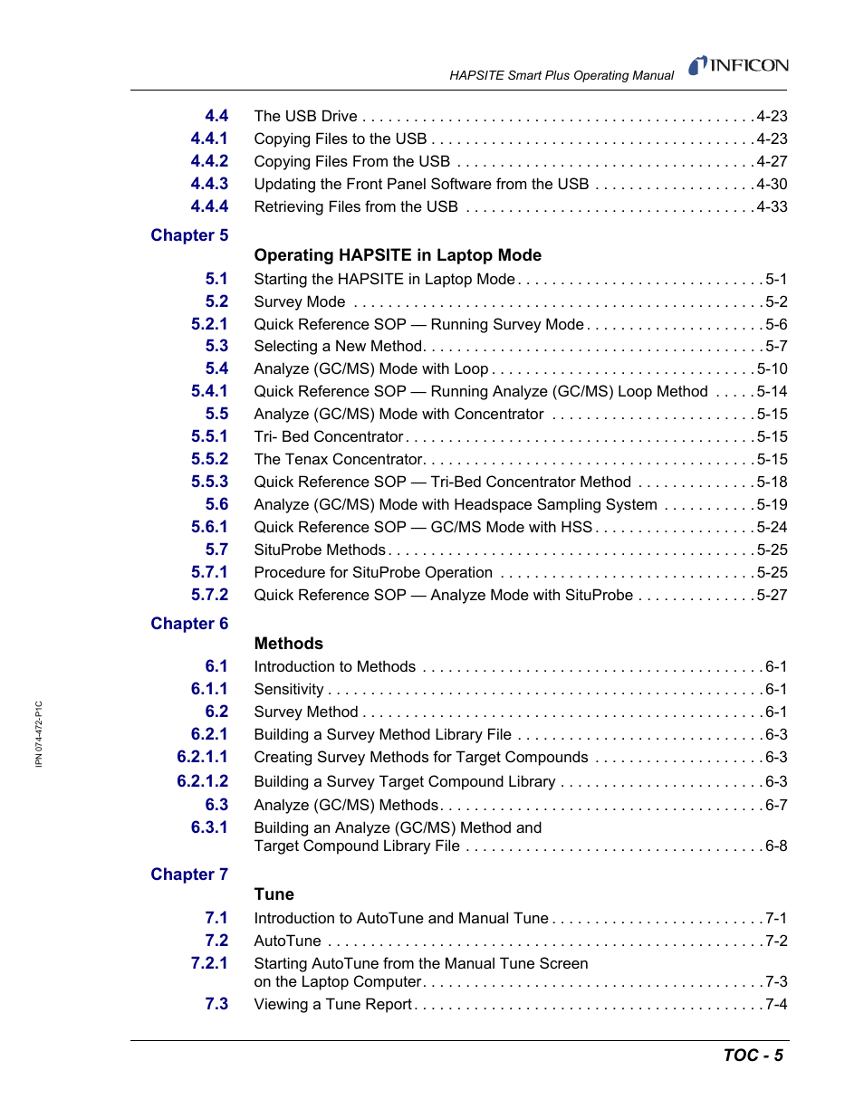 INFICON HAPSITE Smart Plus Chemical Identification System User Manual | Page 19 / 586