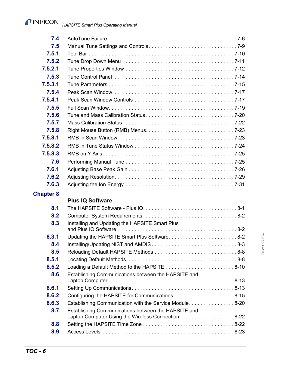 INFICON HAPSITE Smart Plus Chemical Identification System User Manual | Page 20 / 586