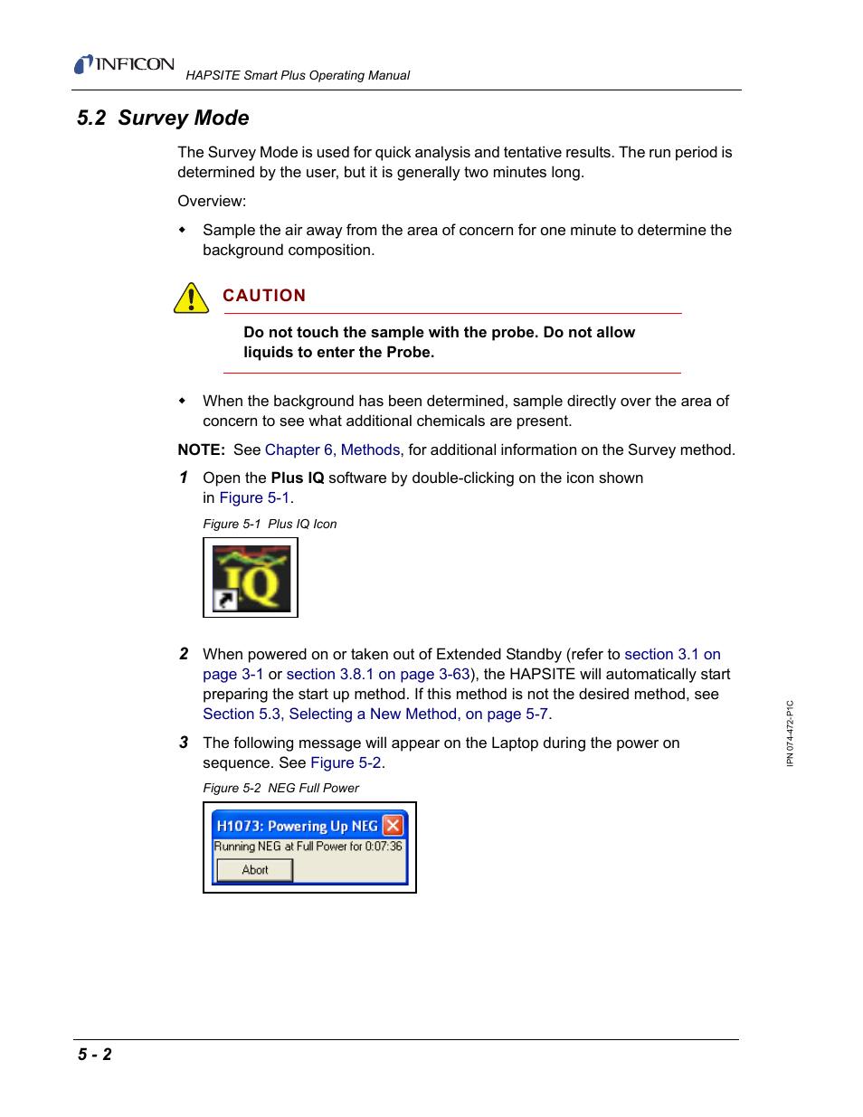 2 survey mode | INFICON HAPSITE Smart Plus Chemical Identification System User Manual | Page 208 / 586