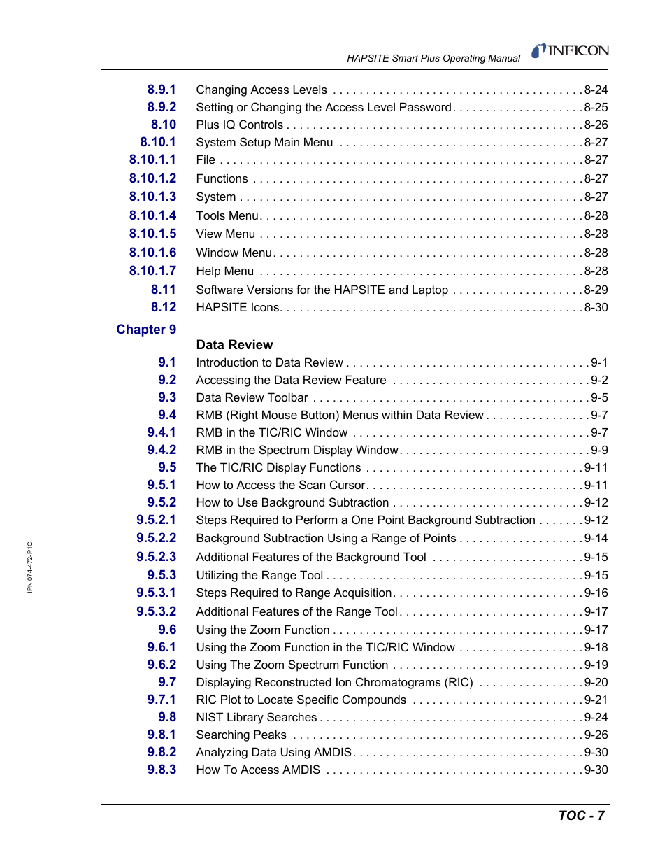 INFICON HAPSITE Smart Plus Chemical Identification System User Manual | Page 21 / 586