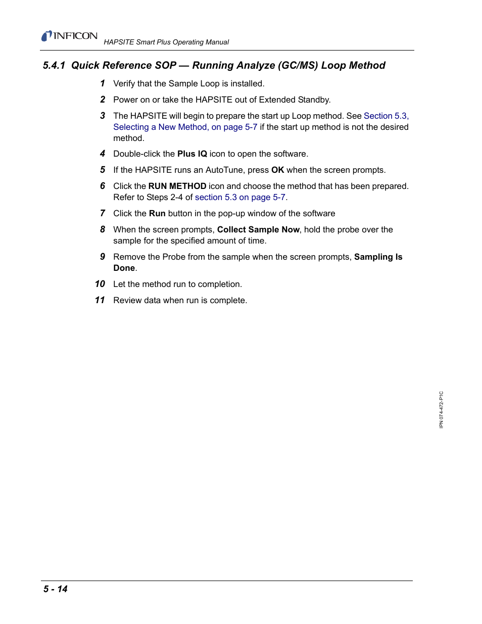INFICON HAPSITE Smart Plus Chemical Identification System User Manual | Page 220 / 586