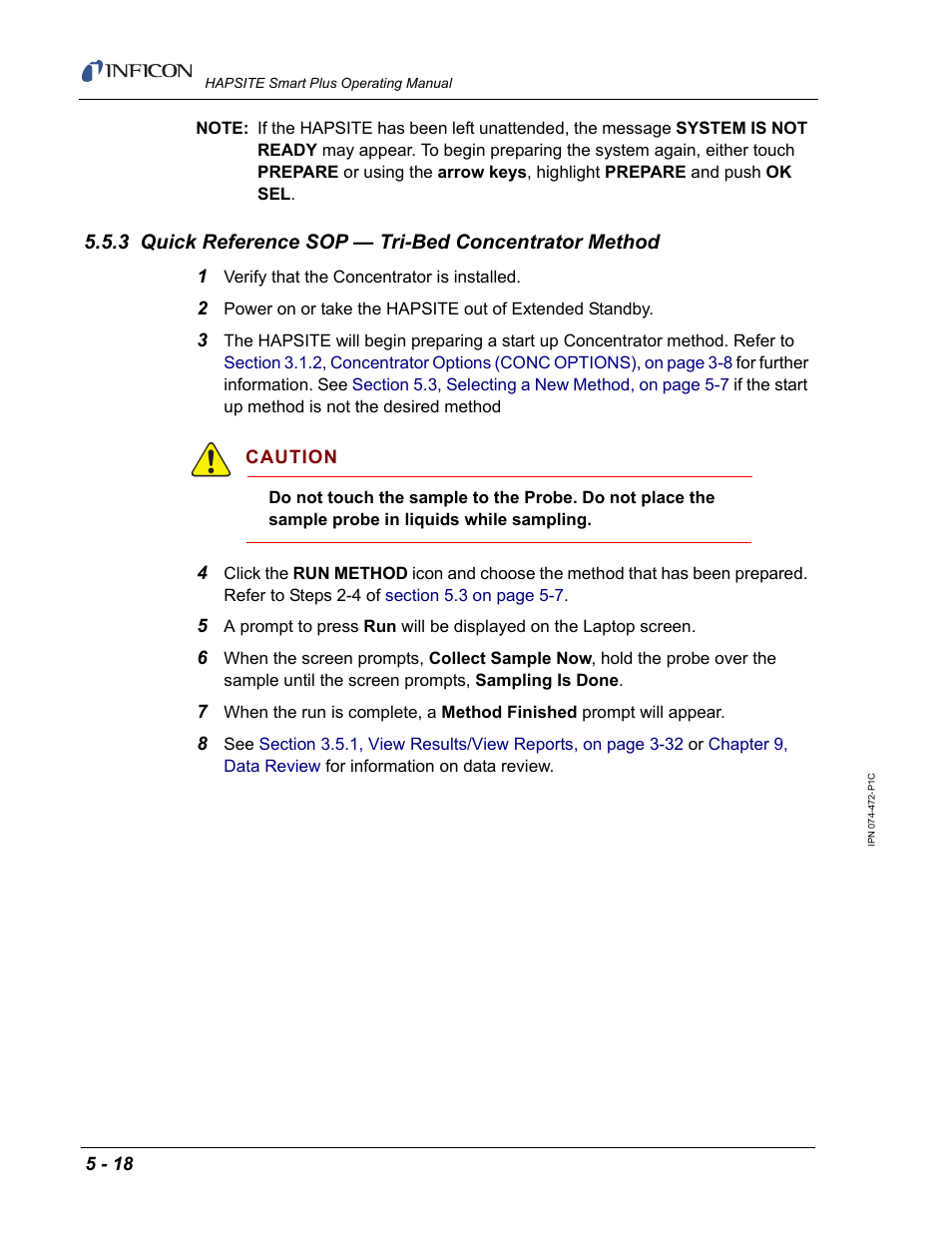 INFICON HAPSITE Smart Plus Chemical Identification System User Manual | Page 224 / 586