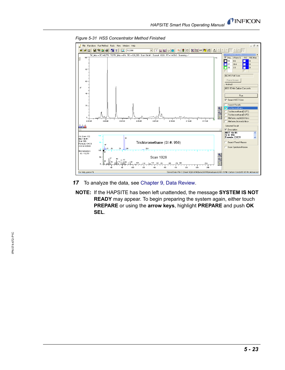 INFICON HAPSITE Smart Plus Chemical Identification System User Manual | Page 229 / 586