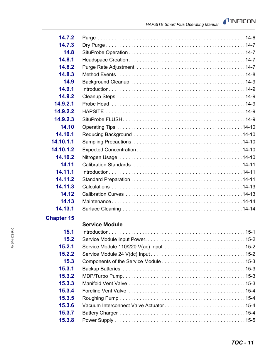 INFICON HAPSITE Smart Plus Chemical Identification System User Manual | Page 25 / 586