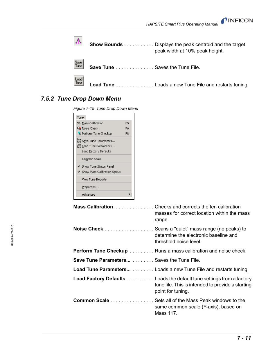 2 tune drop down menu | INFICON HAPSITE Smart Plus Chemical Identification System User Manual | Page 253 / 586