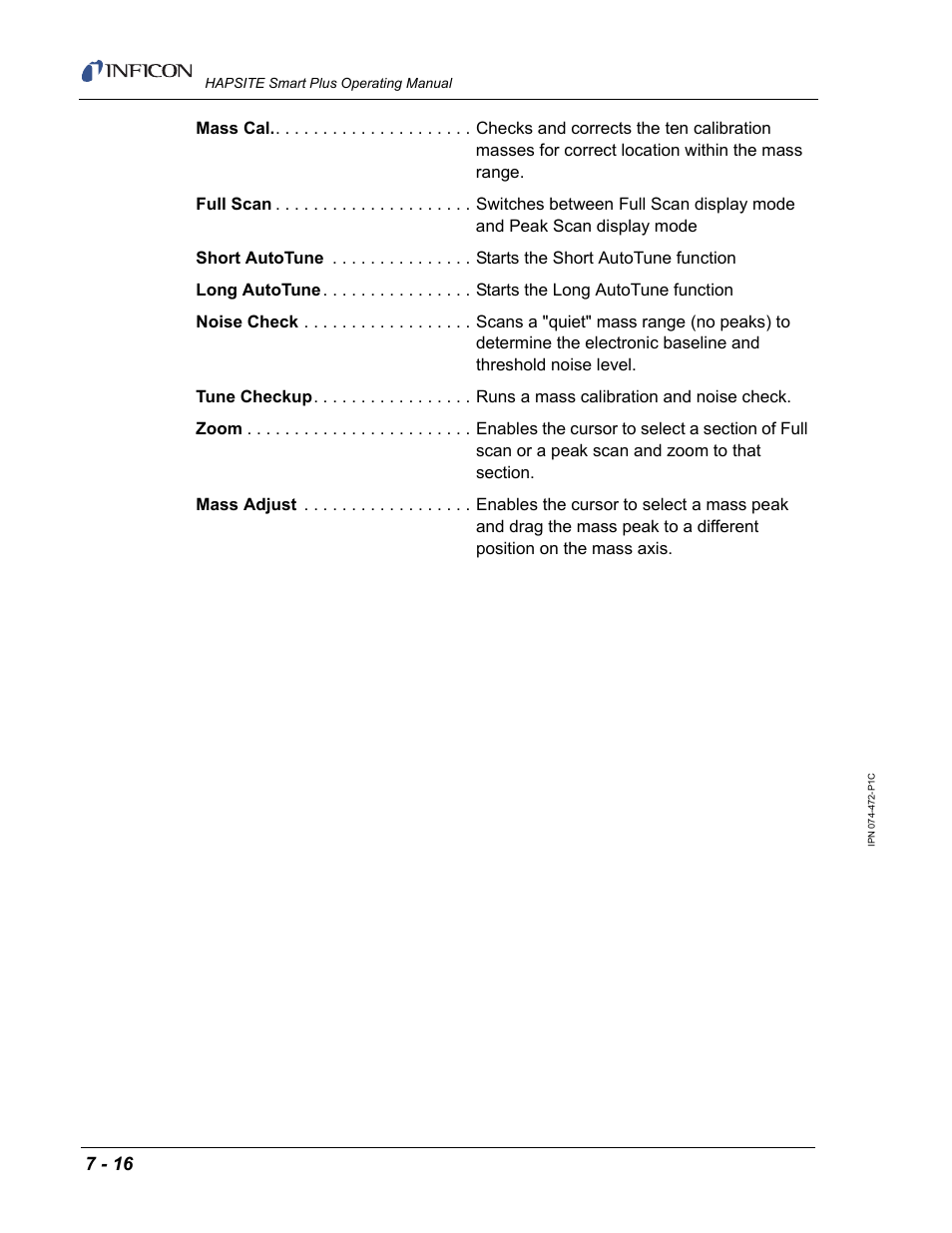 INFICON HAPSITE Smart Plus Chemical Identification System User Manual | Page 258 / 586
