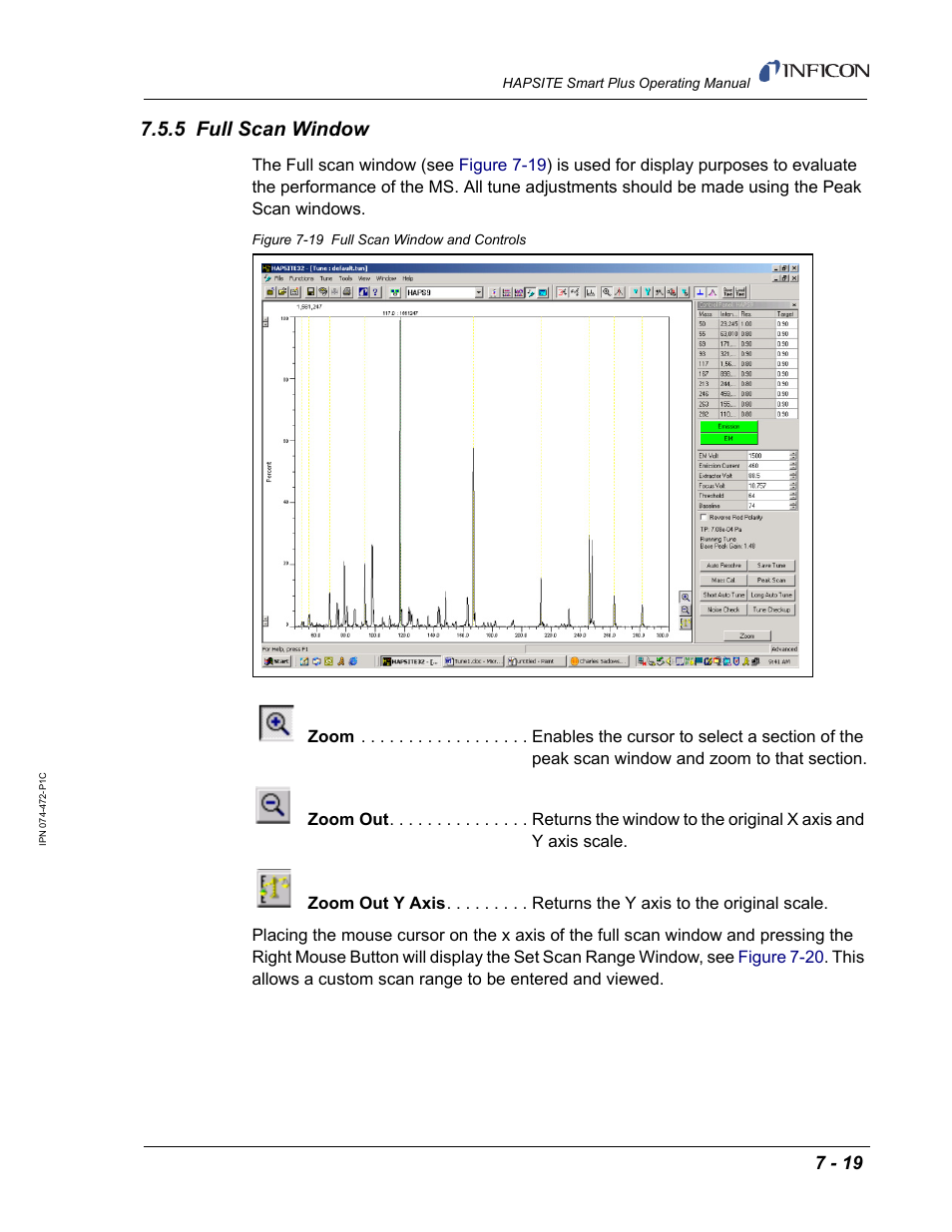 5 full scan window | INFICON HAPSITE Smart Plus Chemical Identification System User Manual | Page 261 / 586