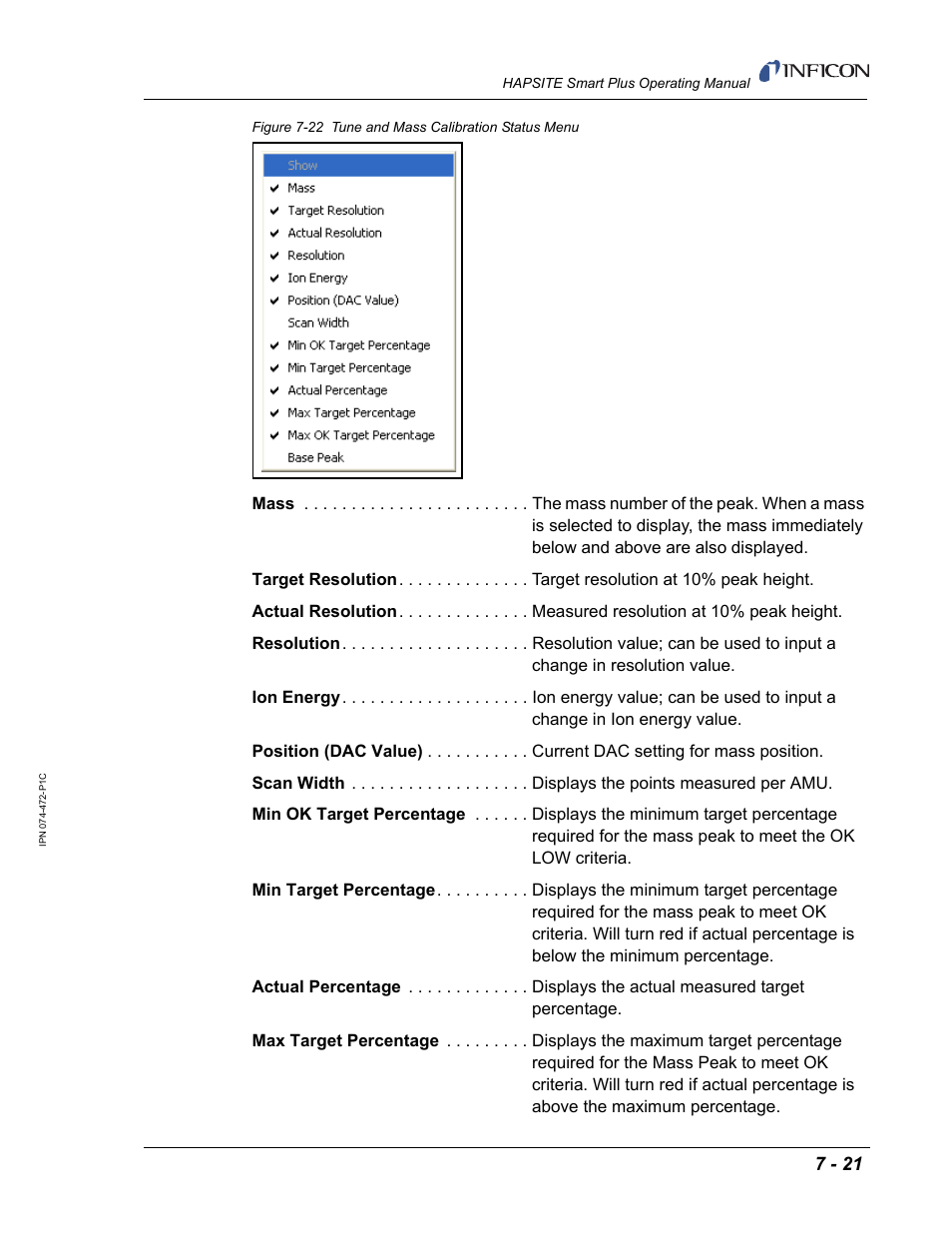 INFICON HAPSITE Smart Plus Chemical Identification System User Manual | Page 263 / 586