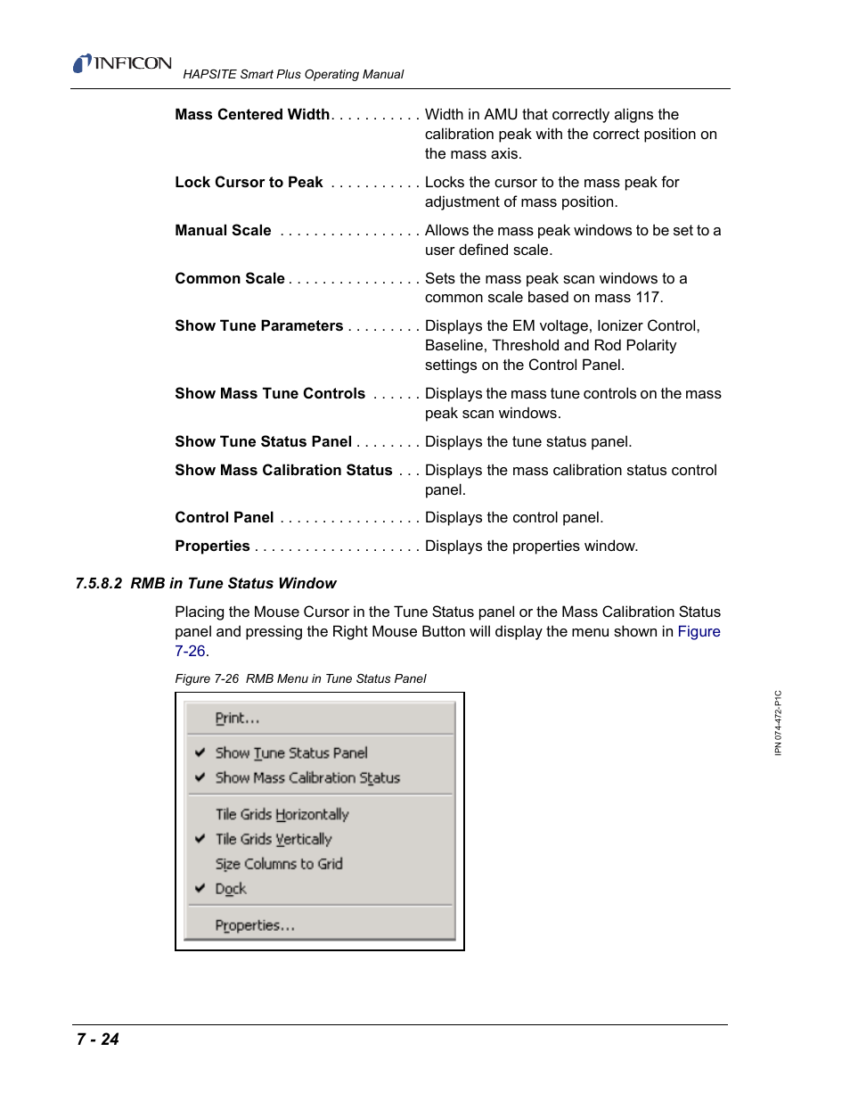 2 rmb in tune status window | INFICON HAPSITE Smart Plus Chemical Identification System User Manual | Page 266 / 586