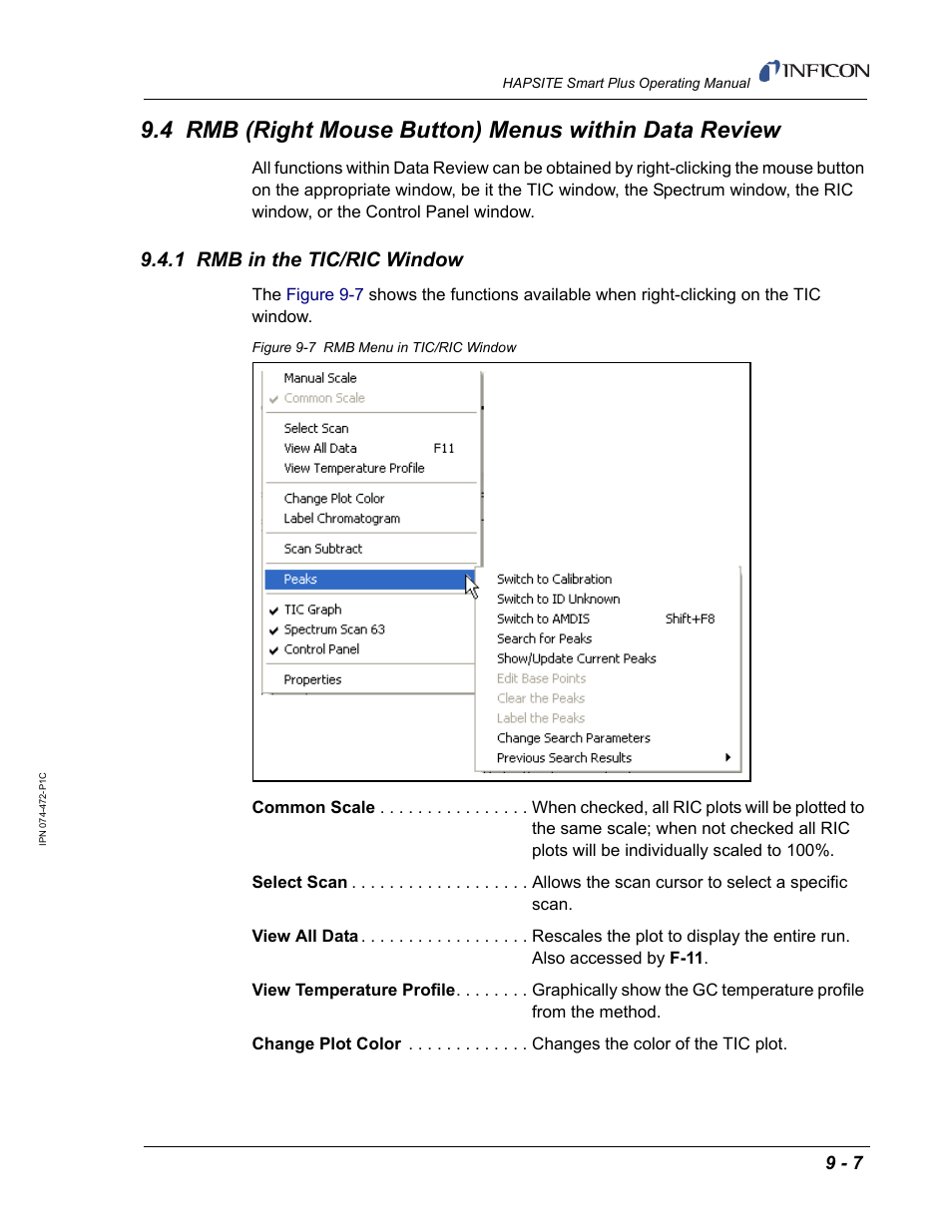 1 rmb in the tic/ric window | INFICON HAPSITE Smart Plus Chemical Identification System User Manual | Page 315 / 586