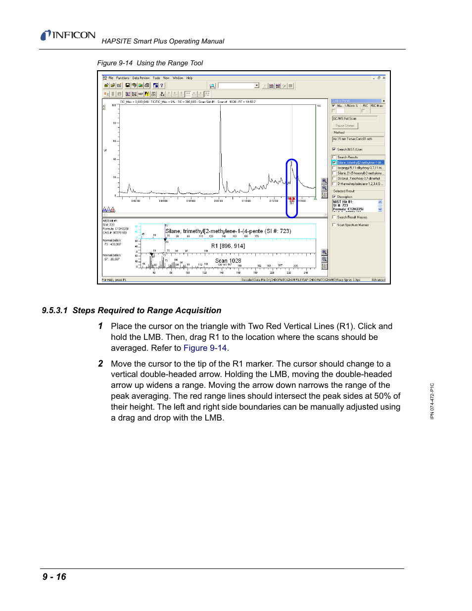 1 steps required to range acquisition | INFICON HAPSITE Smart Plus Chemical Identification System User Manual | Page 324 / 586