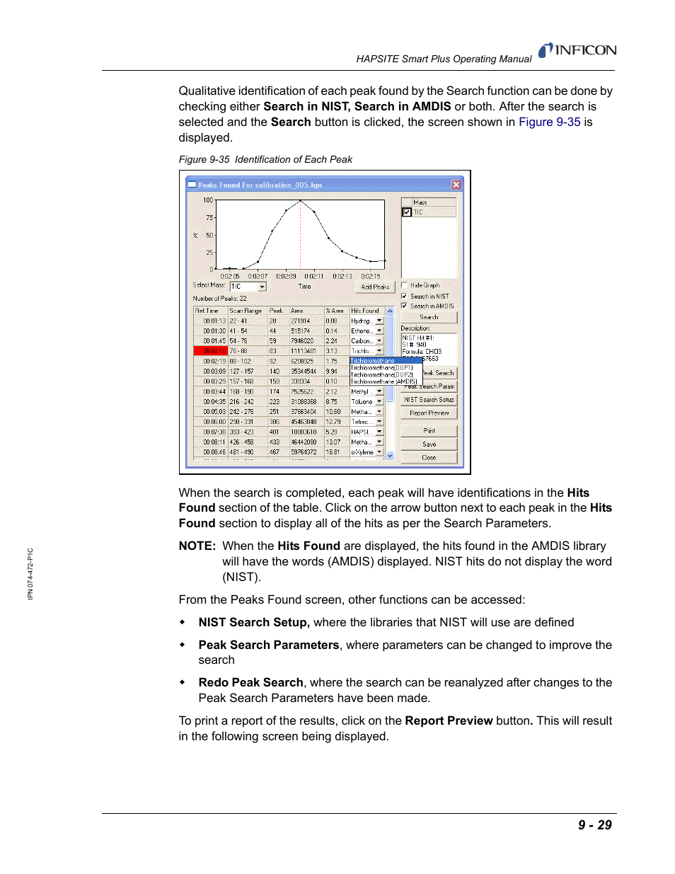 INFICON HAPSITE Smart Plus Chemical Identification System User Manual | Page 337 / 586