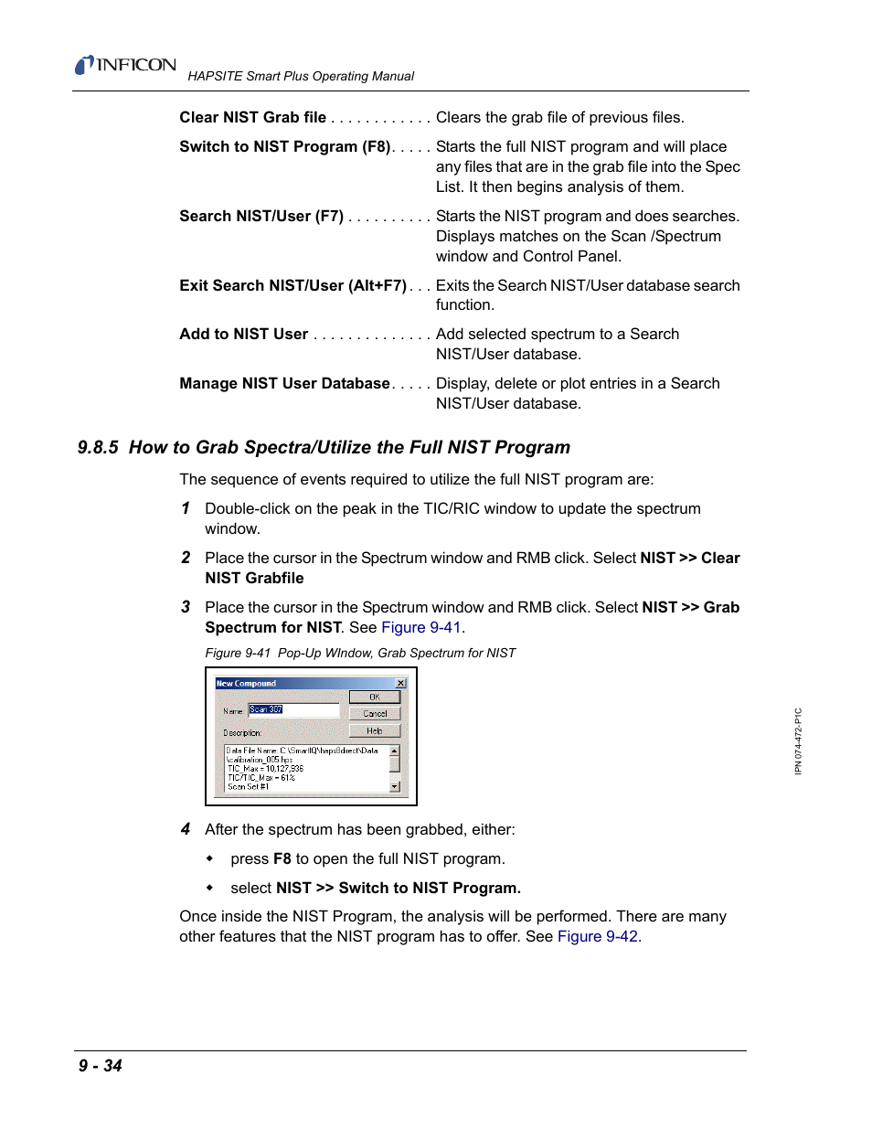 INFICON HAPSITE Smart Plus Chemical Identification System User Manual | Page 342 / 586