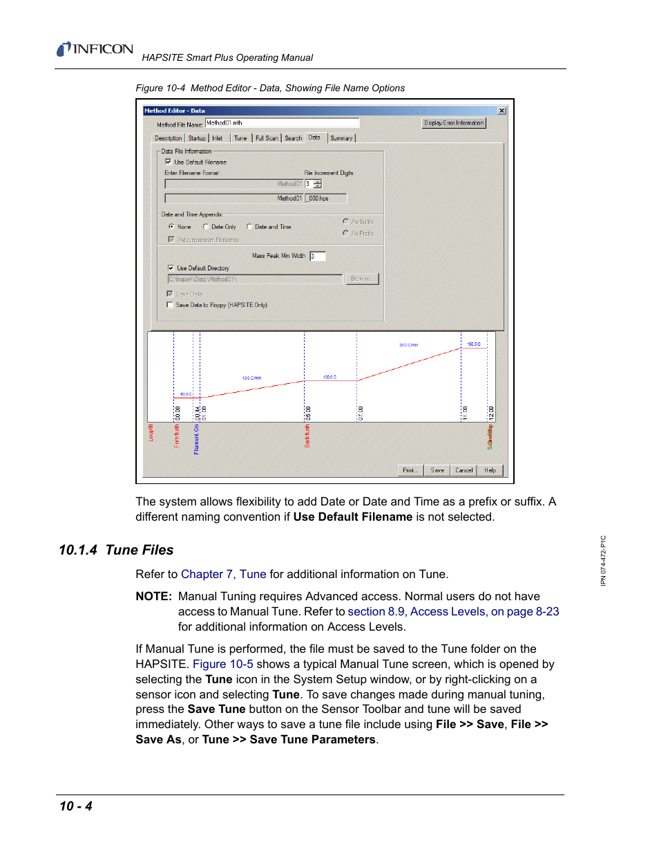 4 tune files | INFICON HAPSITE Smart Plus Chemical Identification System User Manual | Page 350 / 586