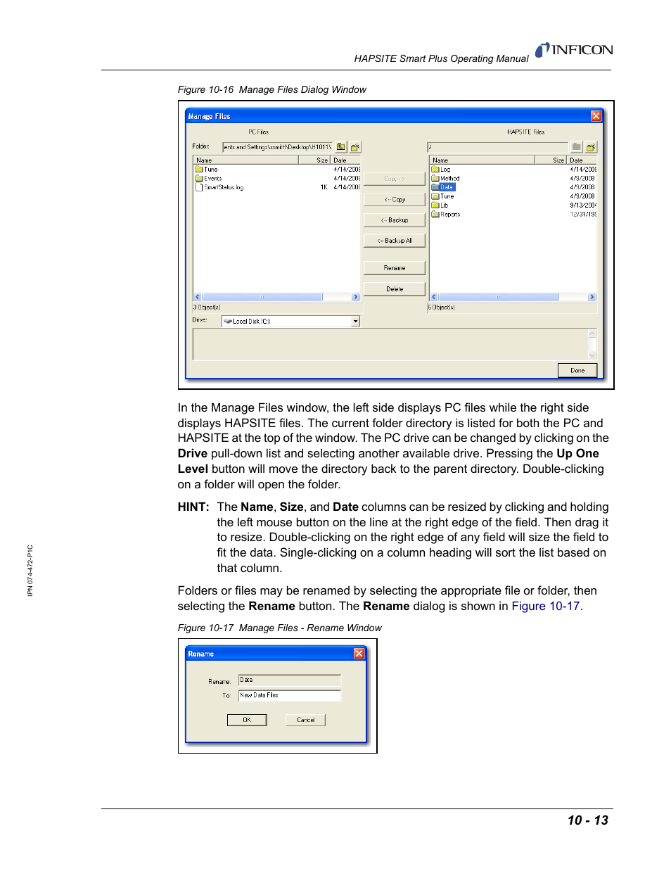 INFICON HAPSITE Smart Plus Chemical Identification System User Manual | Page 359 / 586