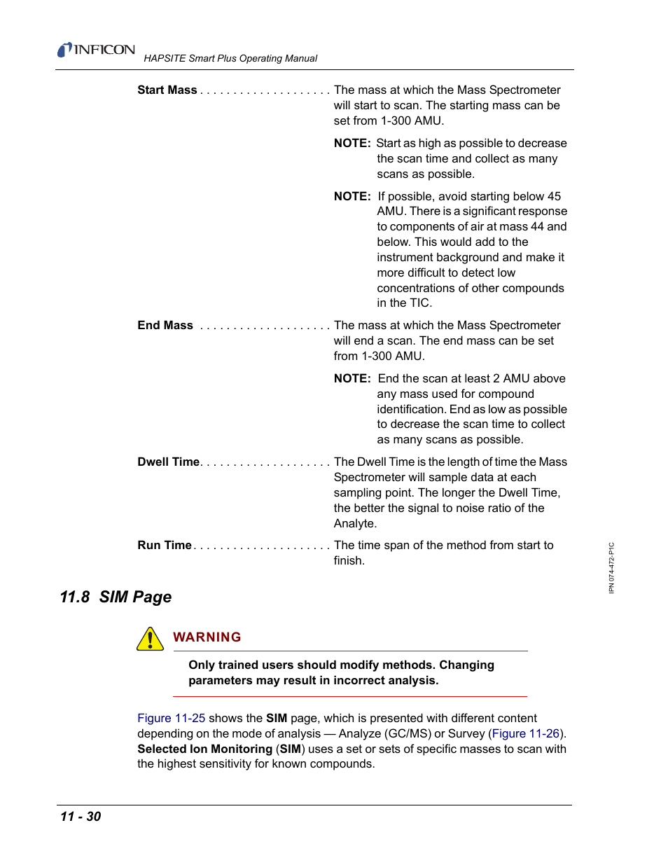 8 sim page | INFICON HAPSITE Smart Plus Chemical Identification System User Manual | Page 390 / 586