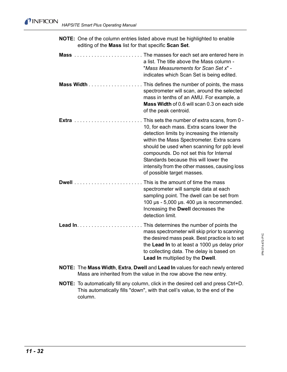 INFICON HAPSITE Smart Plus Chemical Identification System User Manual | Page 392 / 586