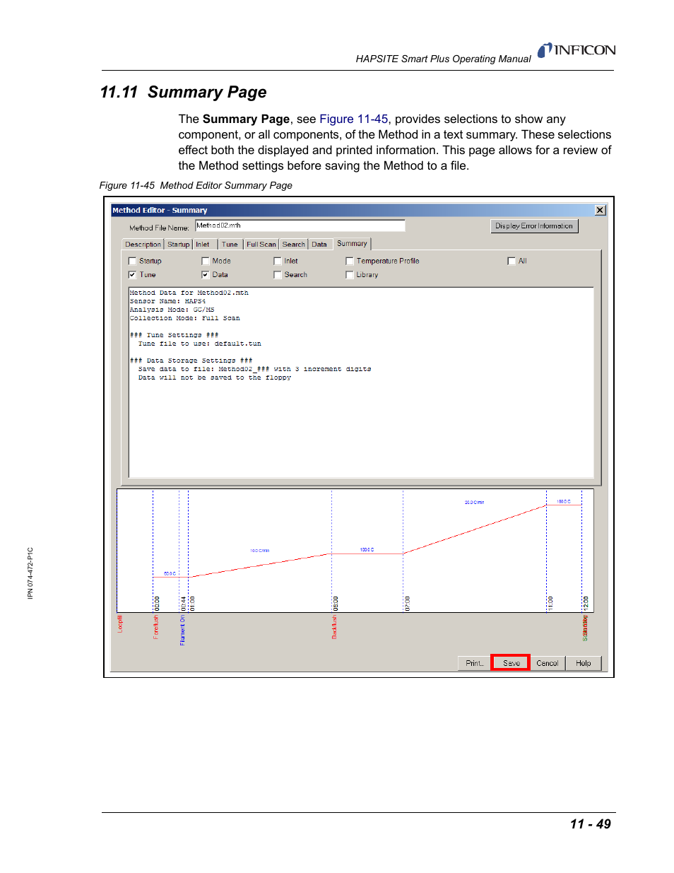 11 summary page | INFICON HAPSITE Smart Plus Chemical Identification System User Manual | Page 409 / 586