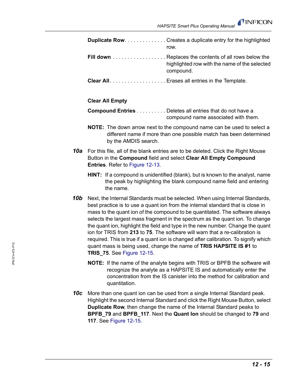 INFICON HAPSITE Smart Plus Chemical Identification System User Manual | Page 433 / 586