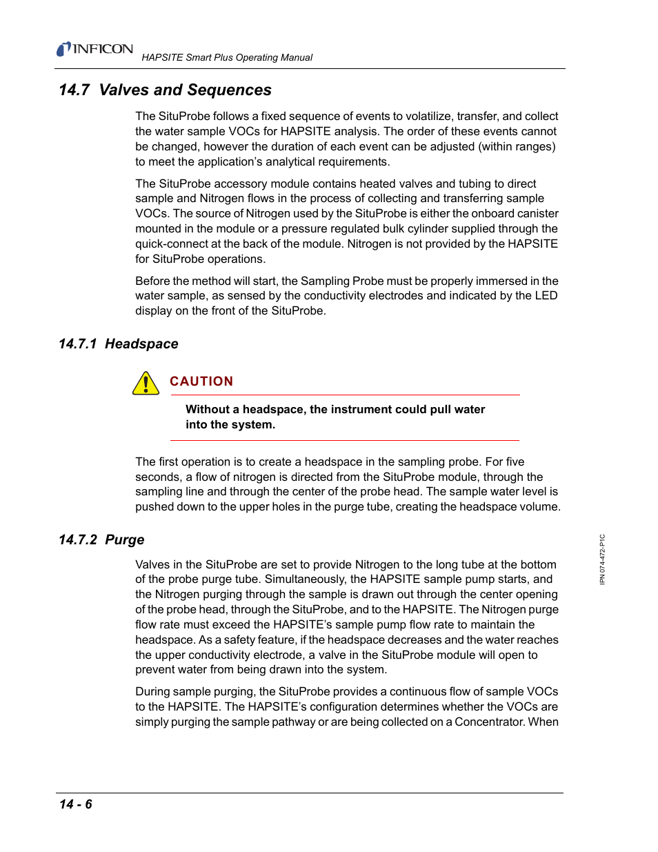 7 valves and sequences, 1 headspace, 2 purge | INFICON HAPSITE Smart Plus Chemical Identification System User Manual | Page 464 / 586