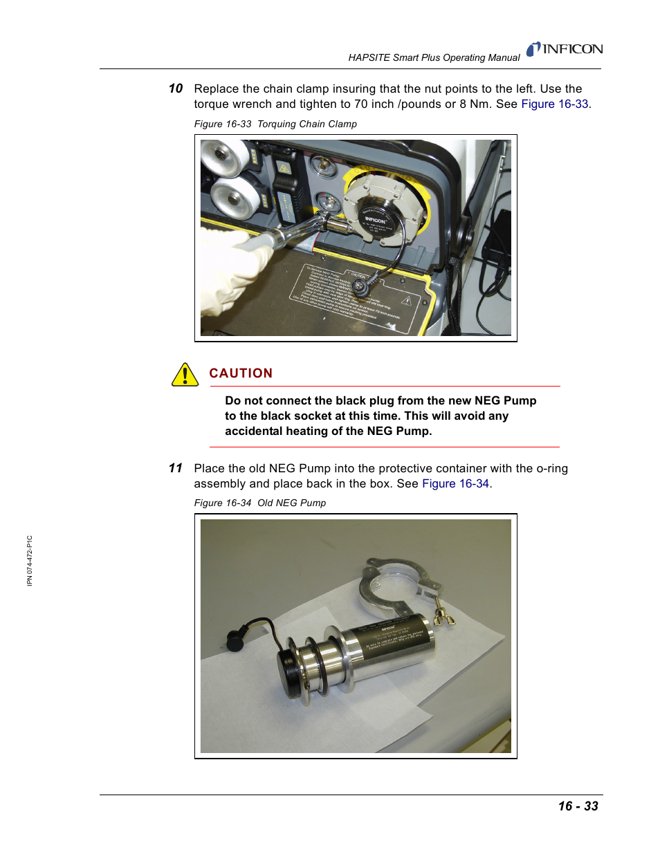 Caution | INFICON HAPSITE Smart Plus Chemical Identification System User Manual | Page 531 / 586