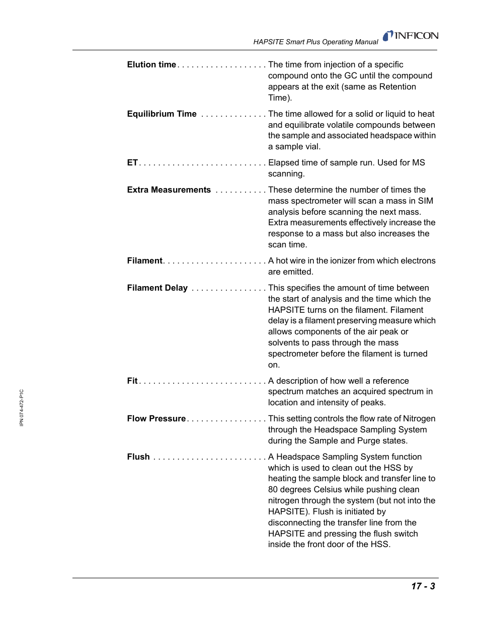 INFICON HAPSITE Smart Plus Chemical Identification System User Manual | Page 551 / 586