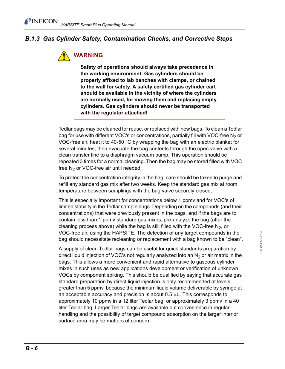 B.1.3 | INFICON HAPSITE Smart Plus Chemical Identification System User Manual | Page 576 / 586