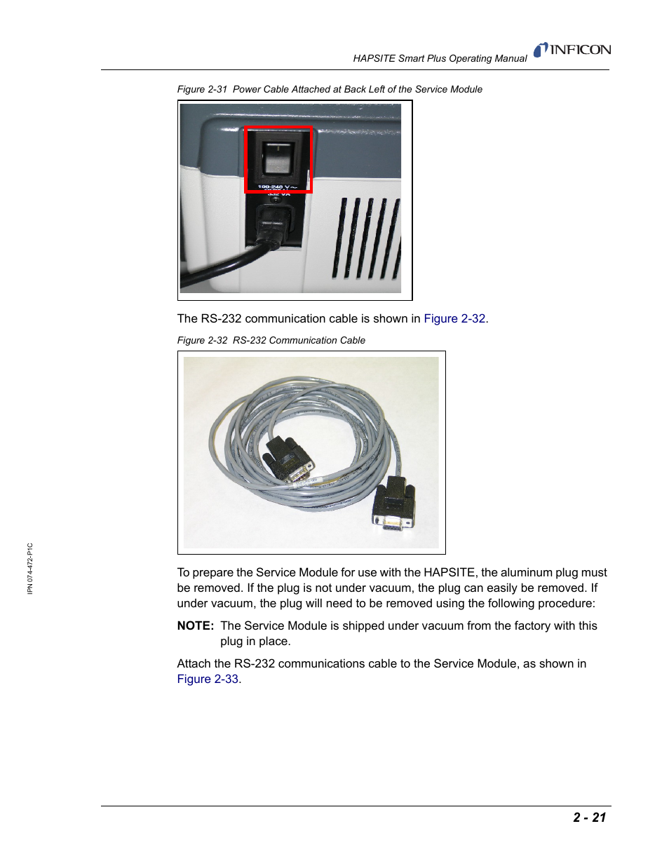 INFICON HAPSITE Smart Plus Chemical Identification System User Manual | Page 59 / 586