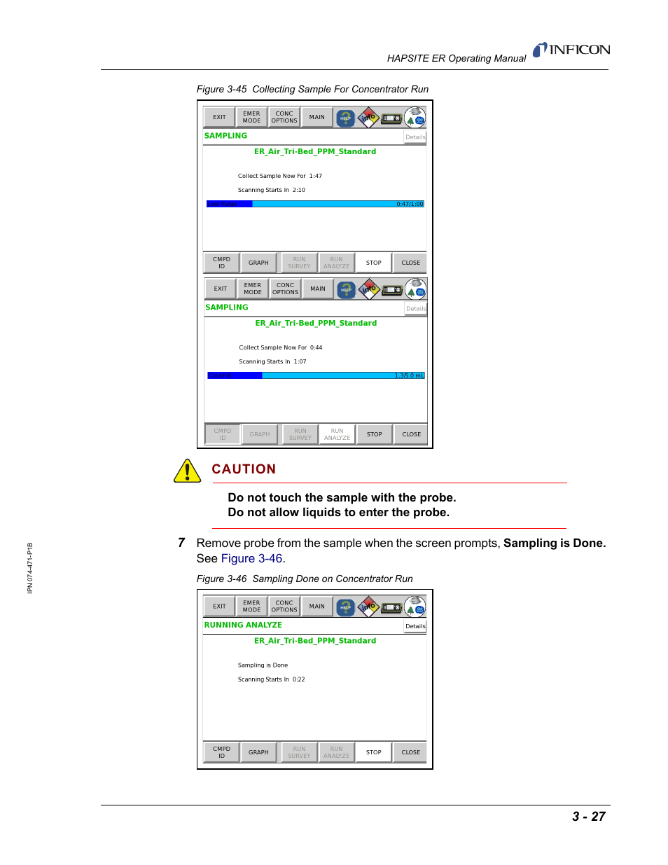 Caution | INFICON HAPSITE ER Chemical Identification System User Manual | Page 111 / 560