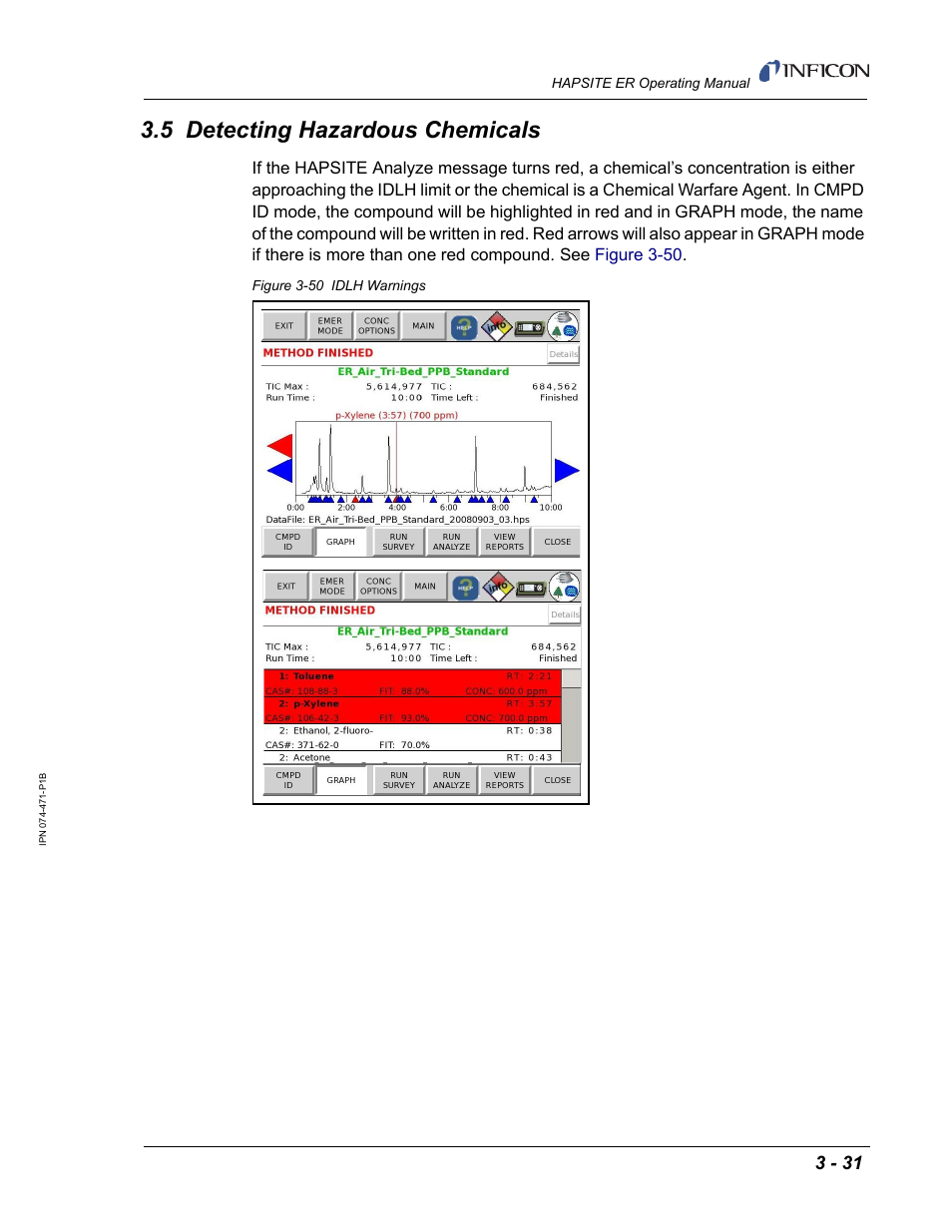 5 detecting hazardous chemicals | INFICON HAPSITE ER Chemical Identification System User Manual | Page 115 / 560