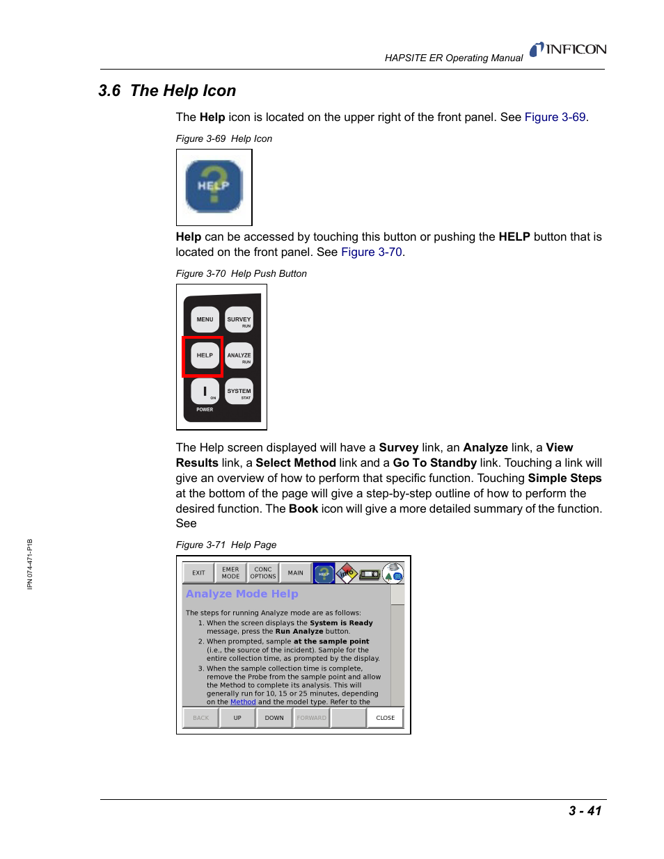 6 the help icon | INFICON HAPSITE ER Chemical Identification System User Manual | Page 125 / 560