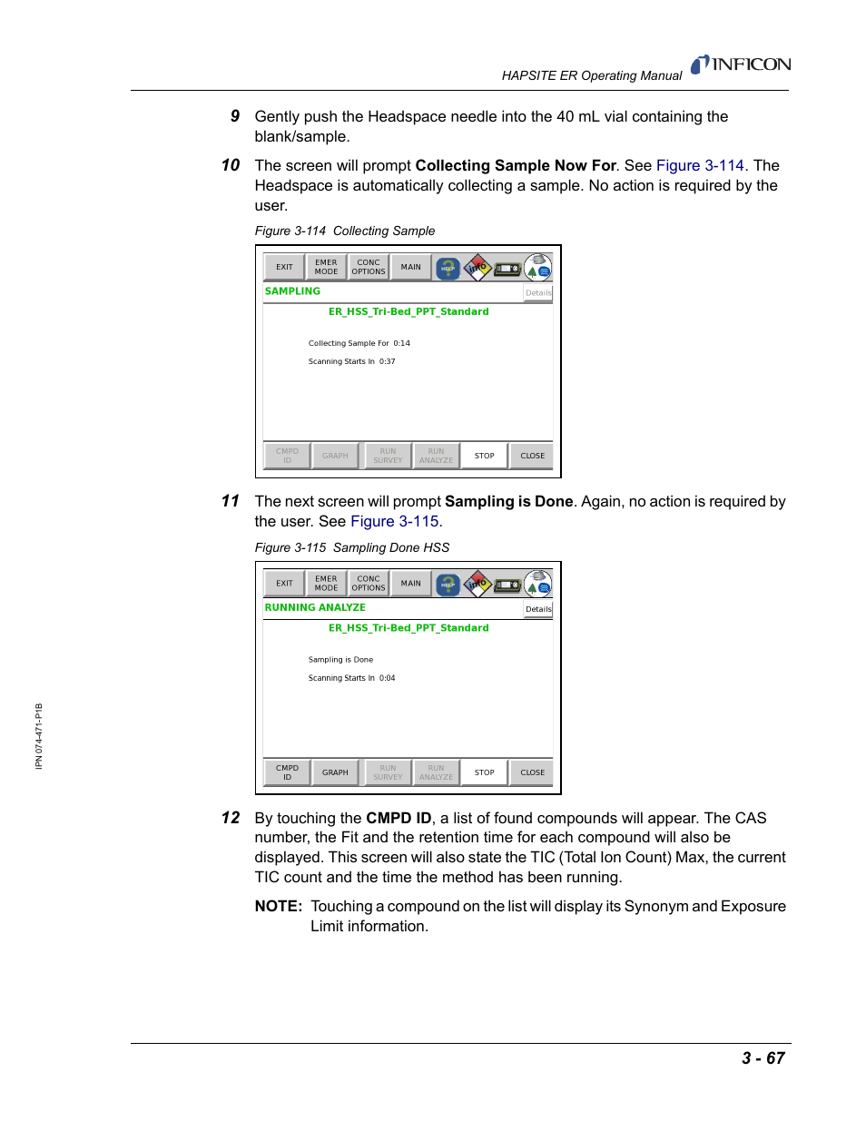 INFICON HAPSITE ER Chemical Identification System User Manual | Page 151 / 560