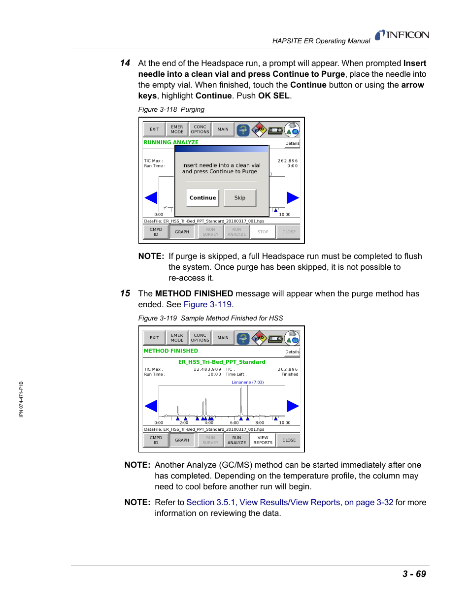 INFICON HAPSITE ER Chemical Identification System User Manual | Page 153 / 560