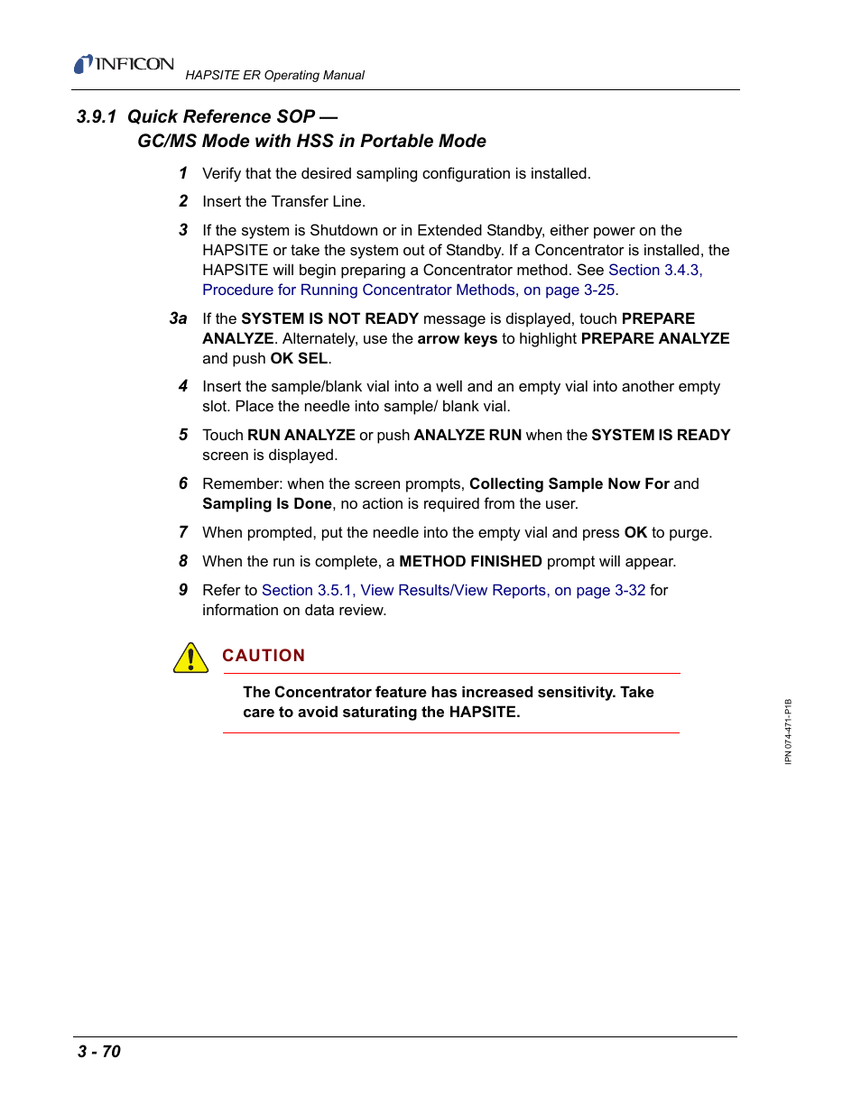 INFICON HAPSITE ER Chemical Identification System User Manual | Page 154 / 560