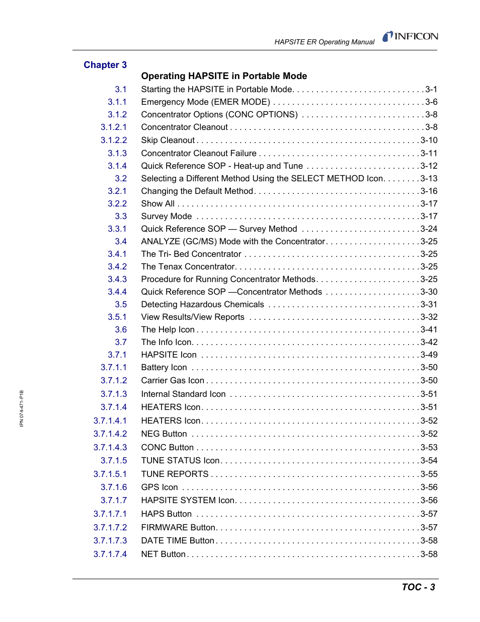 INFICON HAPSITE ER Chemical Identification System User Manual | Page 17 / 560