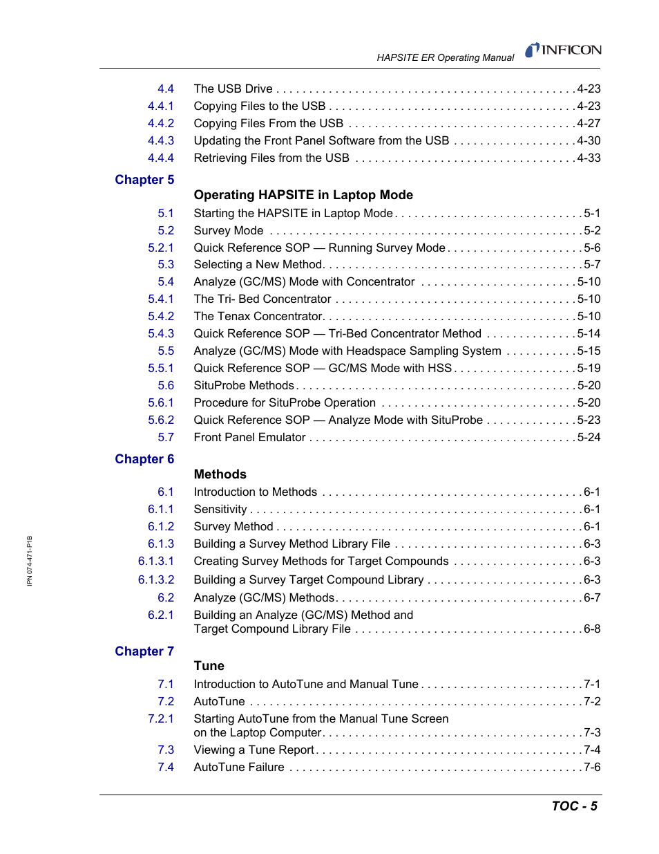 INFICON HAPSITE ER Chemical Identification System User Manual | Page 19 / 560