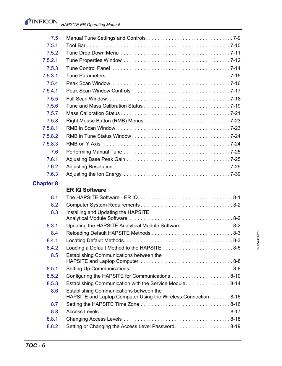 INFICON HAPSITE ER Chemical Identification System User Manual | Page 20 / 560