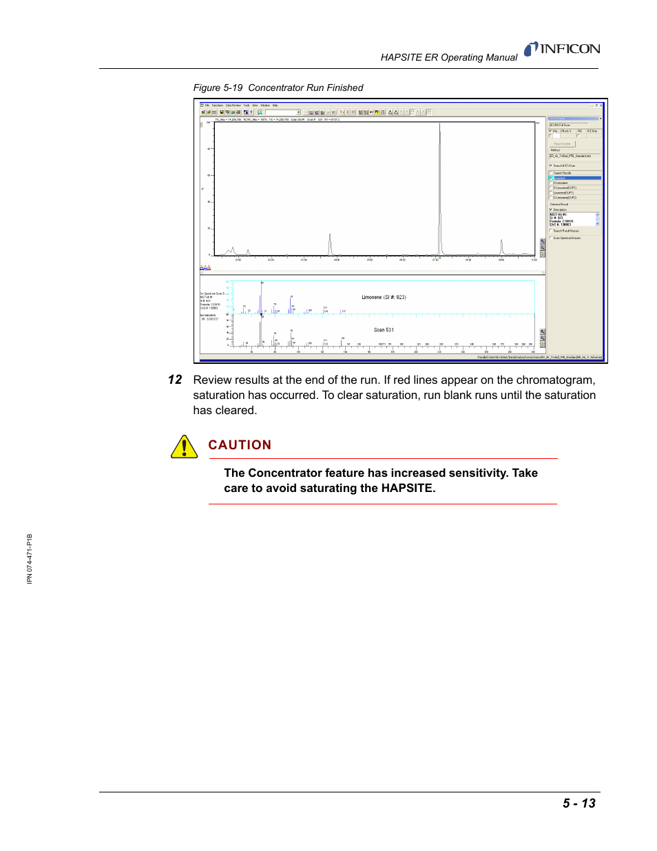 Caution | INFICON HAPSITE ER Chemical Identification System User Manual | Page 207 / 560