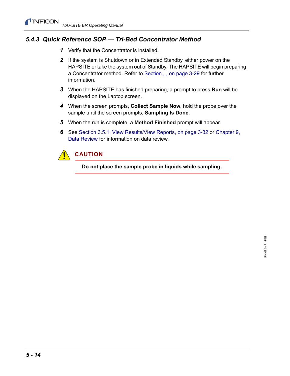 INFICON HAPSITE ER Chemical Identification System User Manual | Page 208 / 560