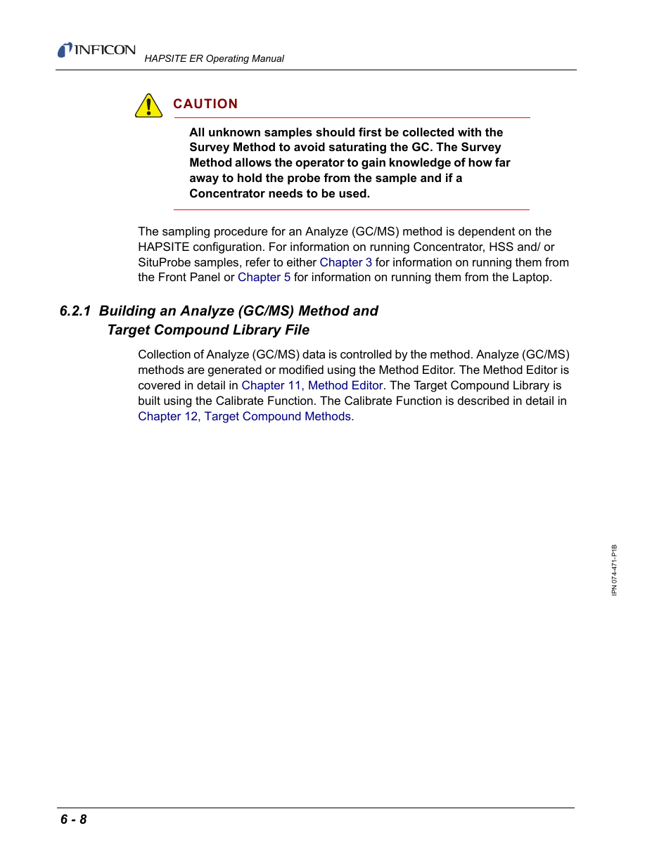 INFICON HAPSITE ER Chemical Identification System User Manual | Page 226 / 560