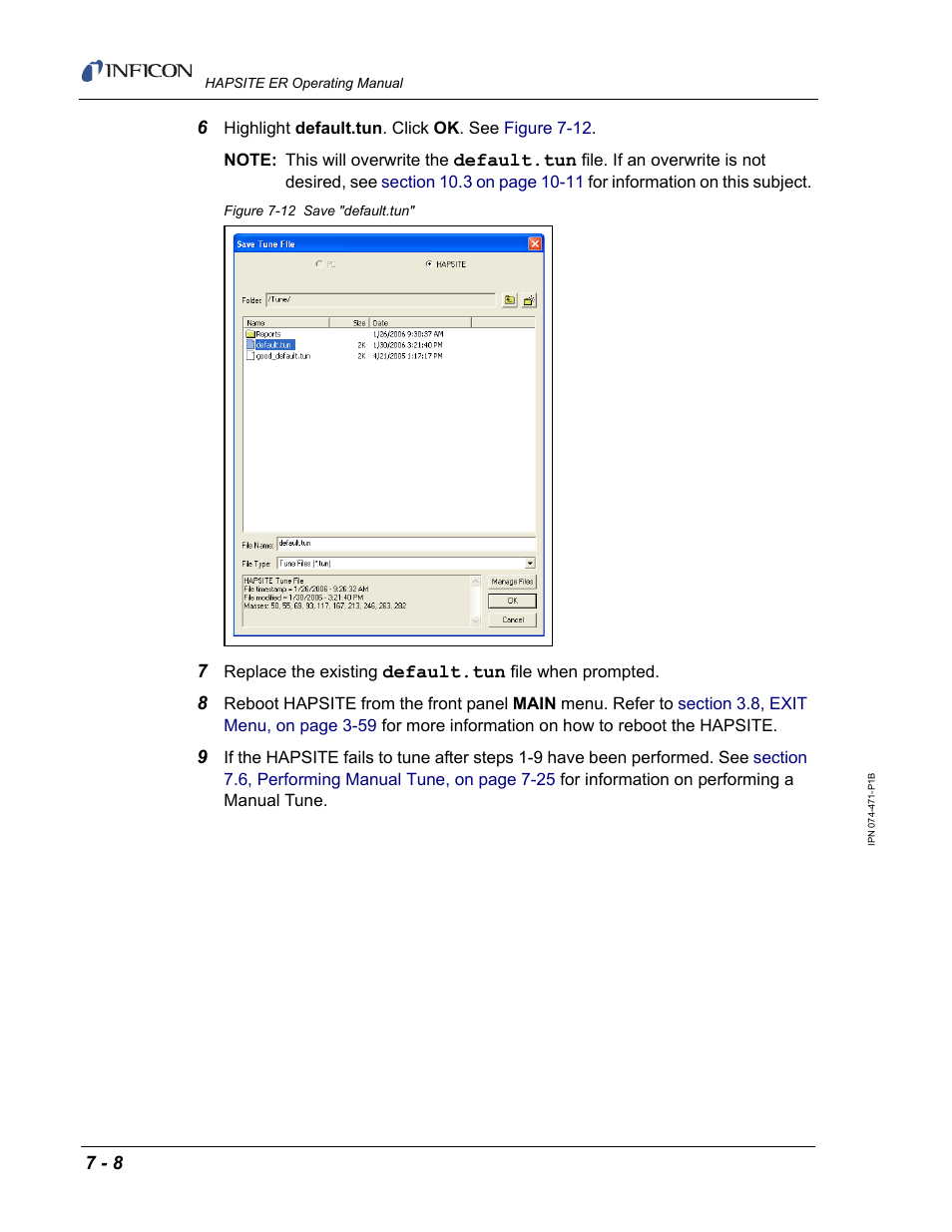 INFICON HAPSITE ER Chemical Identification System User Manual | Page 234 / 560